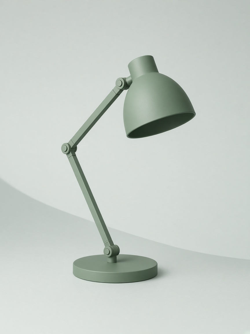 Product, desk lamp on a daylight cove