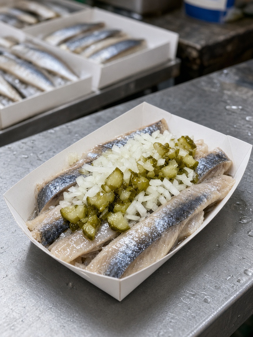 Food, herring and onions